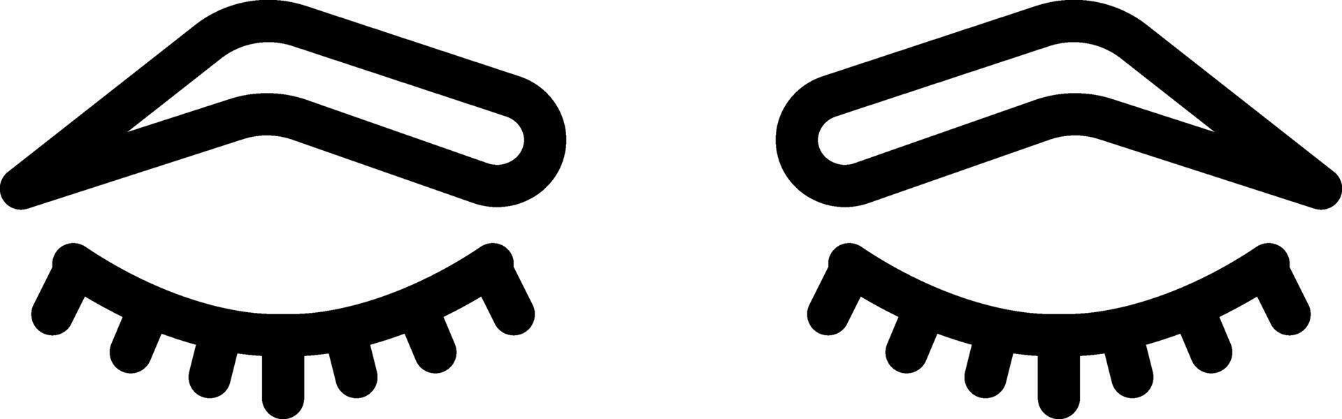 Black line icon for eyelash vector