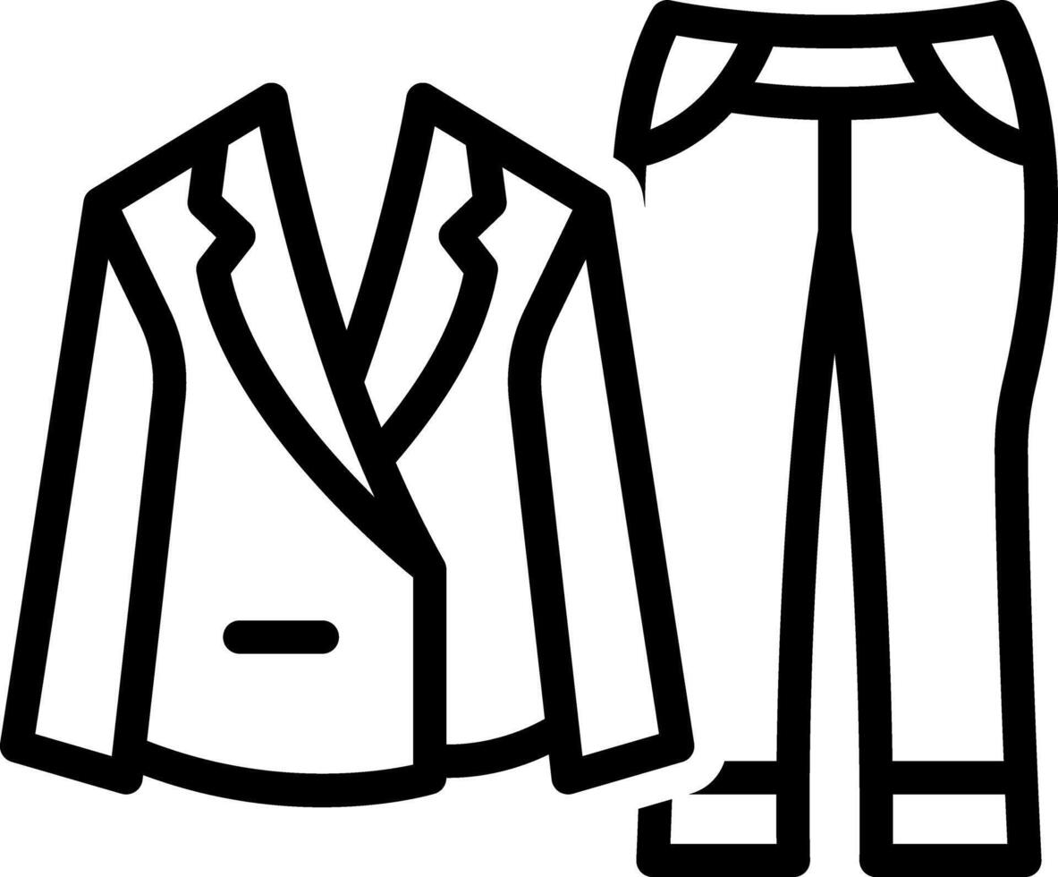 Black line icon for clothes vector