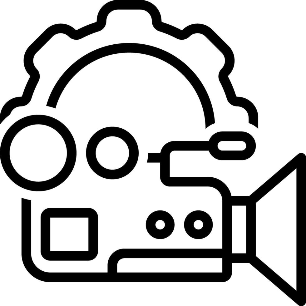 Black line icon for media production vector
