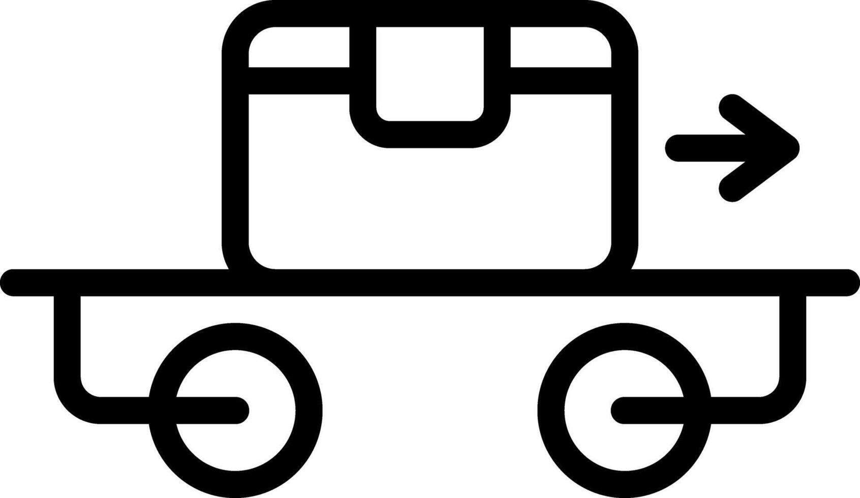 Black line icon for carry vector