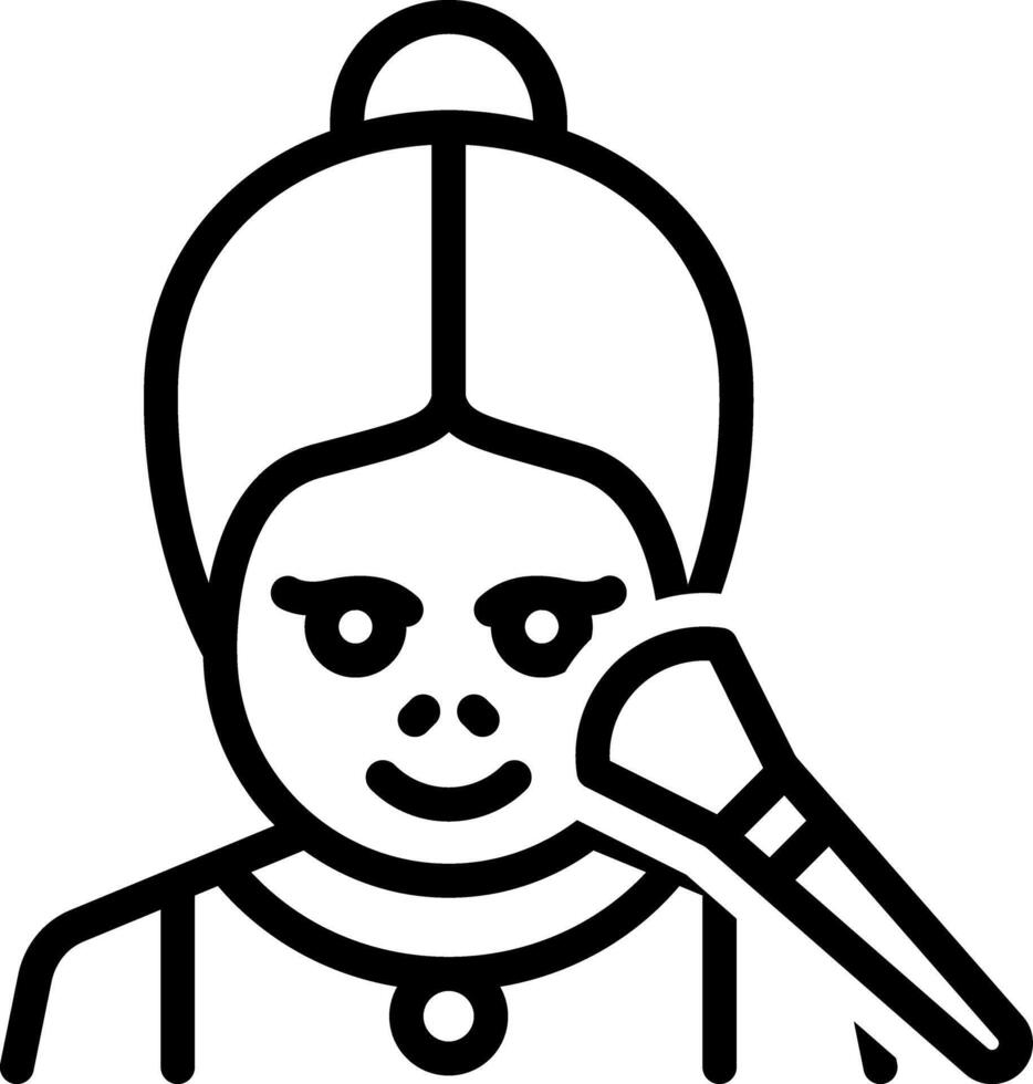 Black line icon for makeup vector