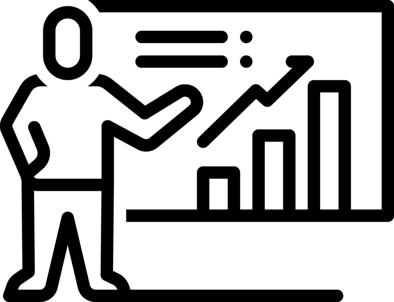 Black line icon for sale presentation vector