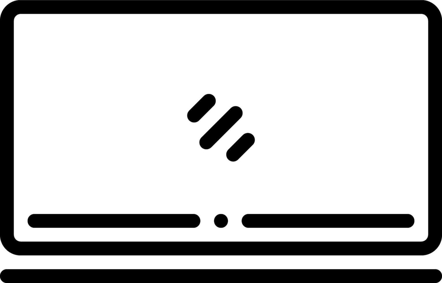 Black line icon for screen vector
