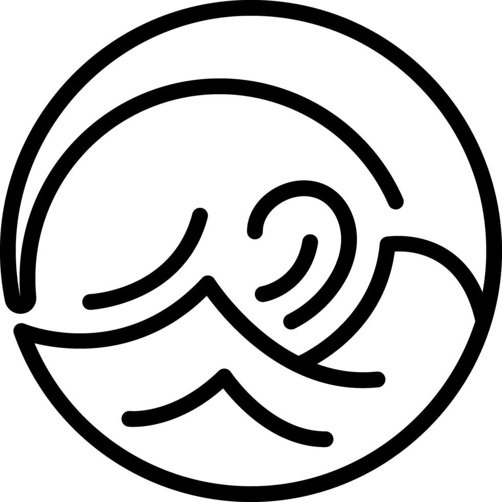 Black line icon for water vector