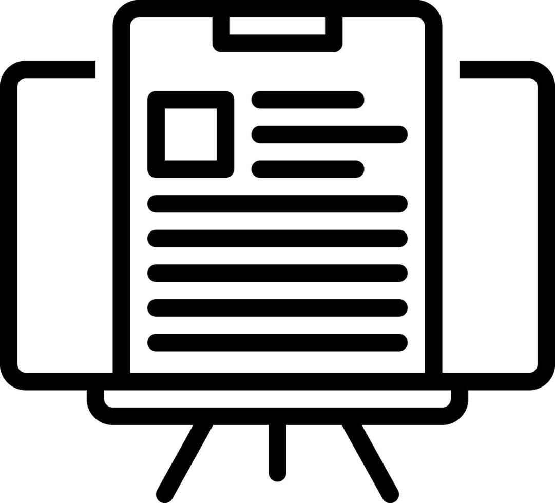 Black line icon for briefing vector