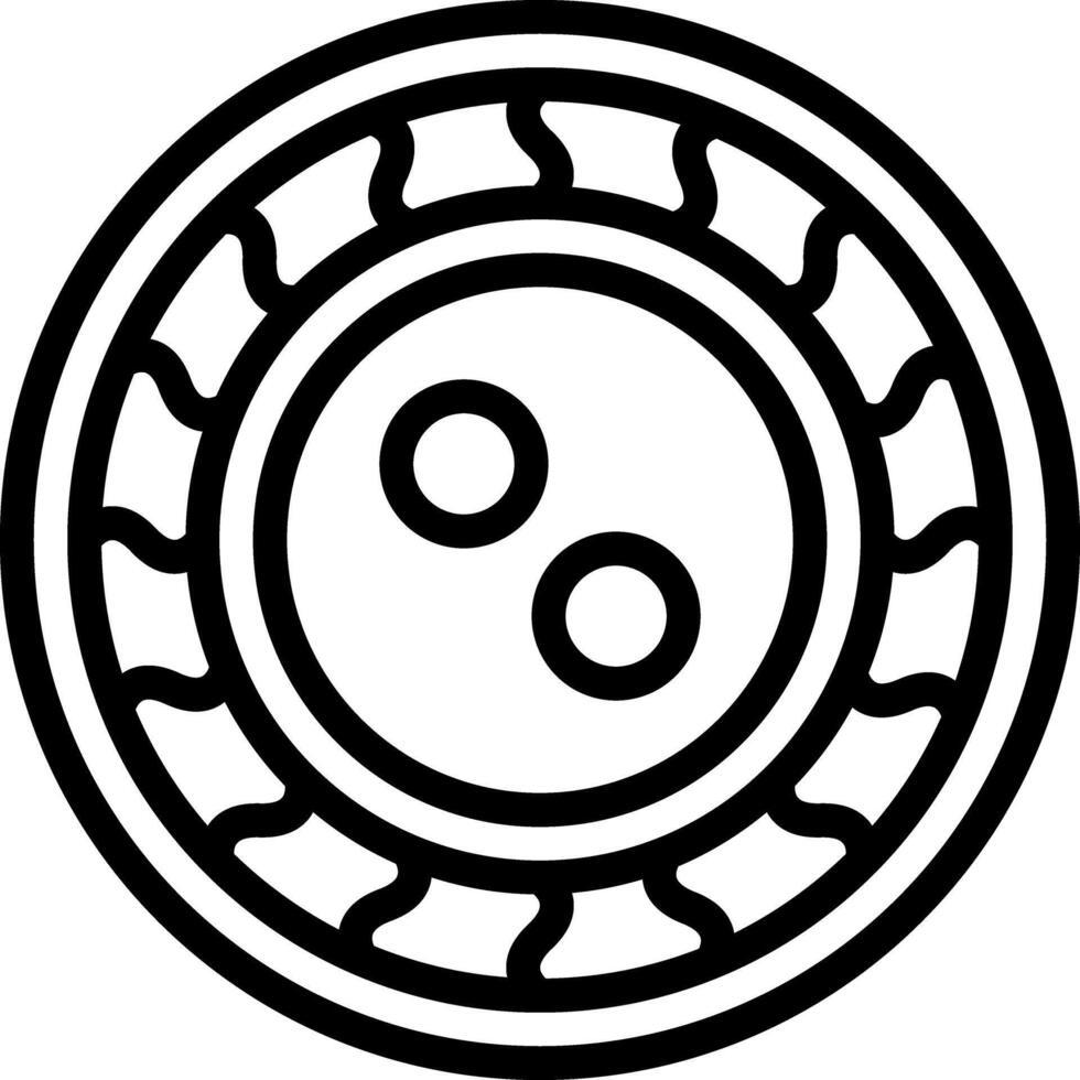 Black line icon for button vector