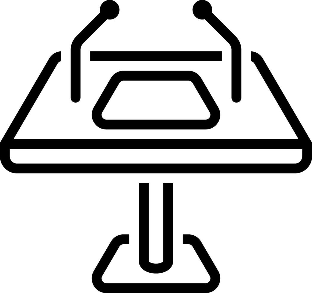Black line icon for speech vector