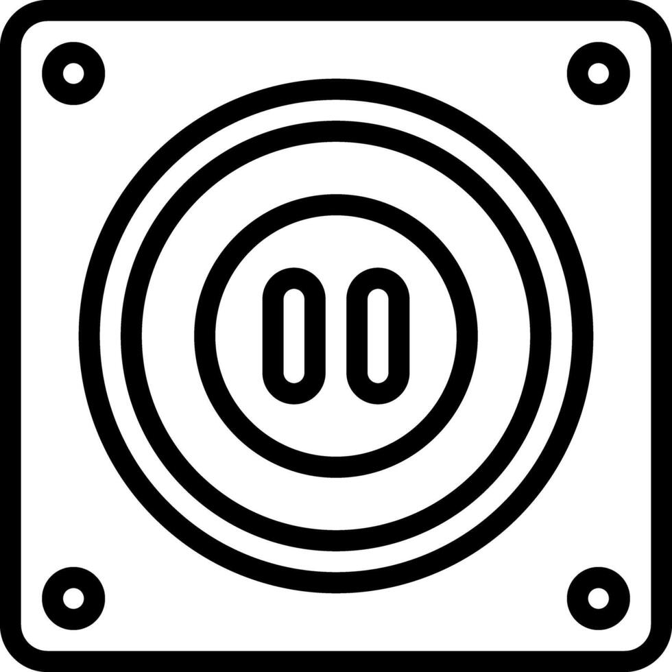 Black line icon for pause vector