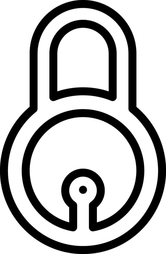 Black line icon for lock vector
