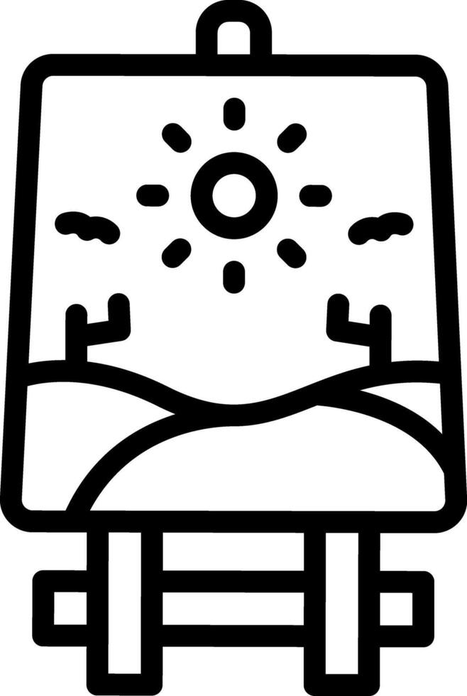 Black line icon for painting vector