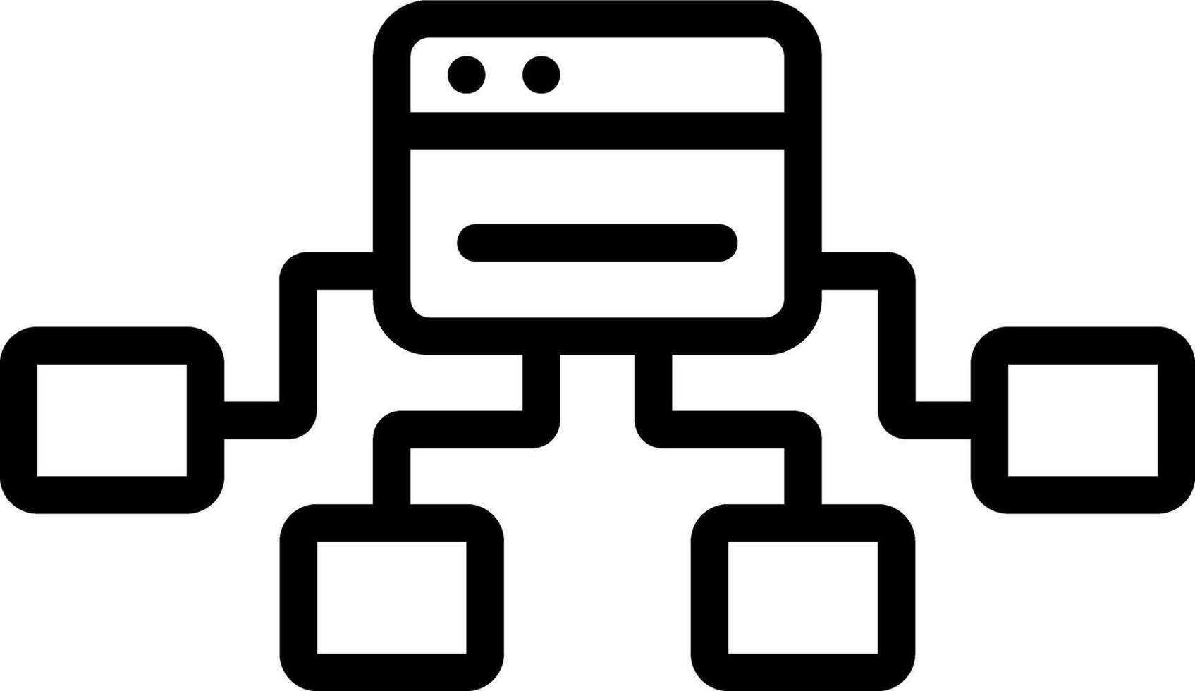 Black line icon for sitemap vector