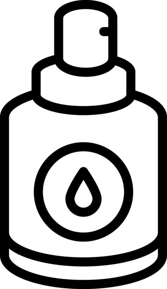Black line icon for lotion vector