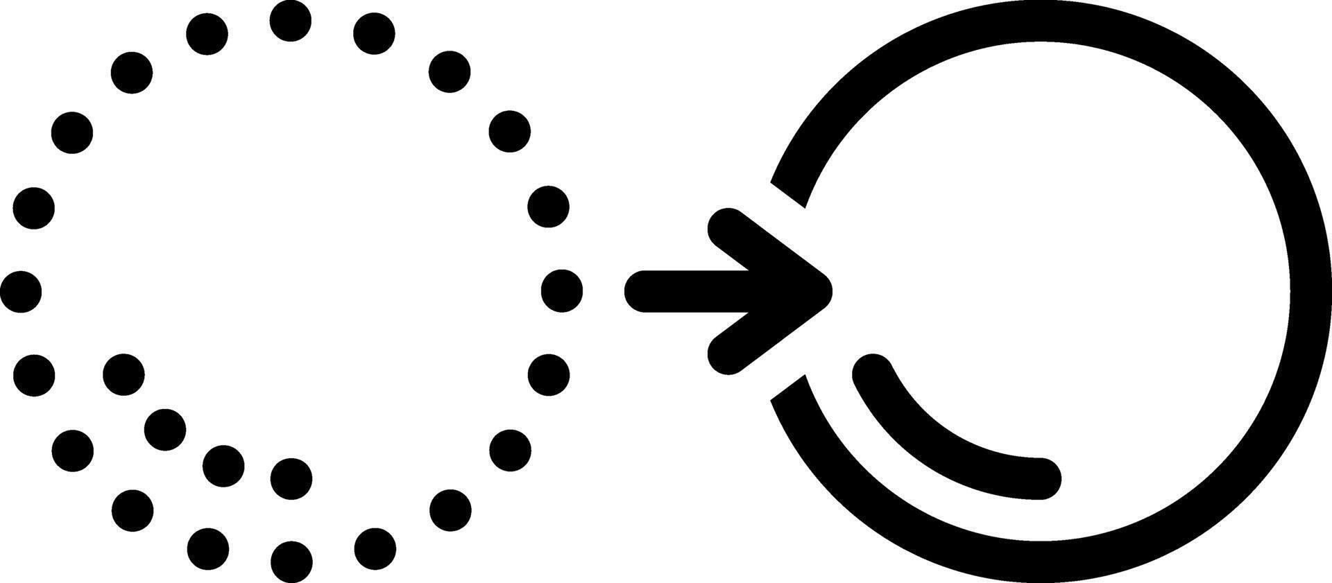 Black line icon for move vector