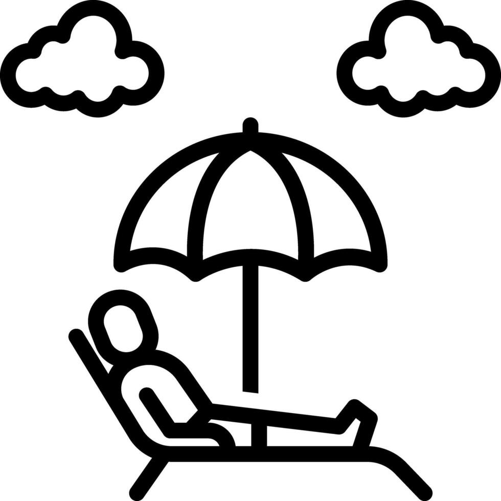 Black line icon for protect vector