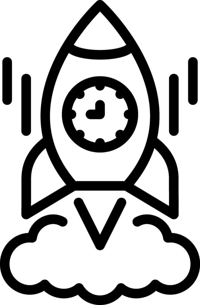 Black line icon for quick vector
