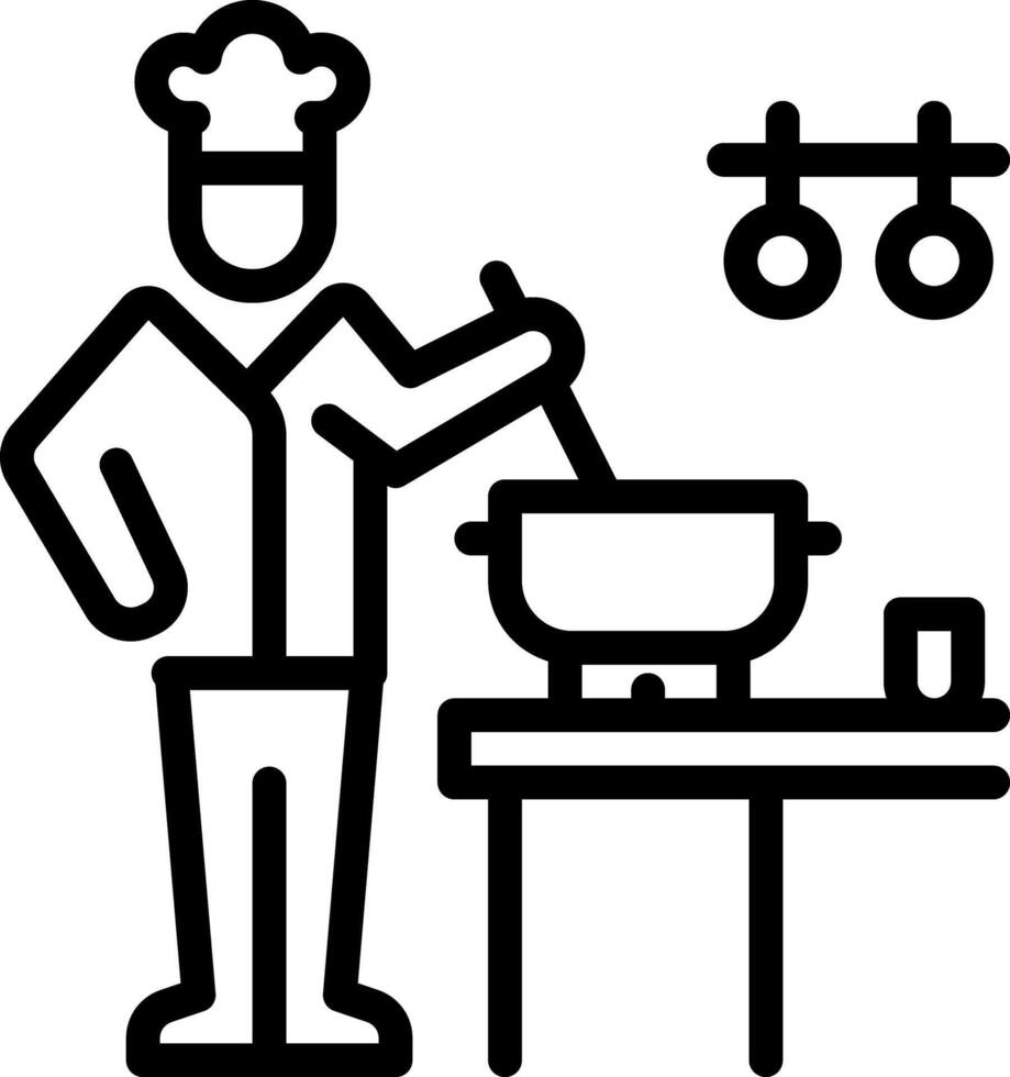 Black line icon for cooking vector