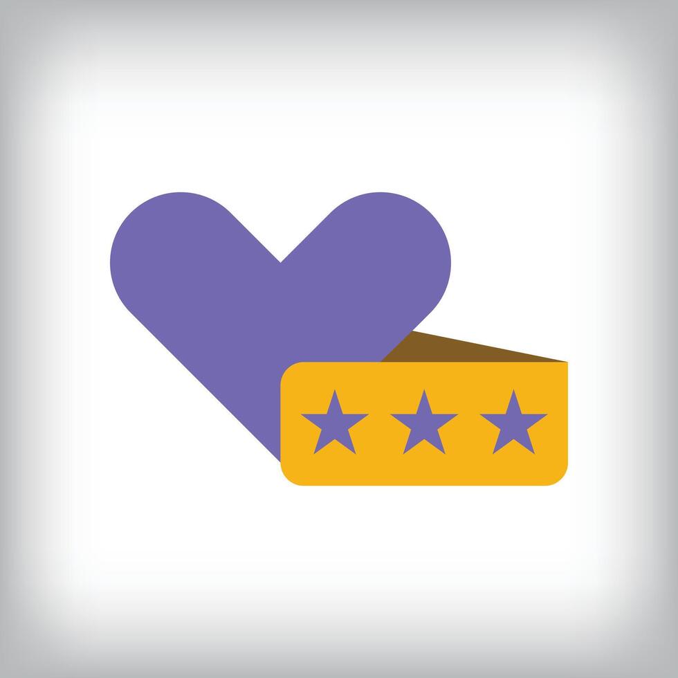 Unique heart inside rating comment logo design. Company, success and corporate company design. vector