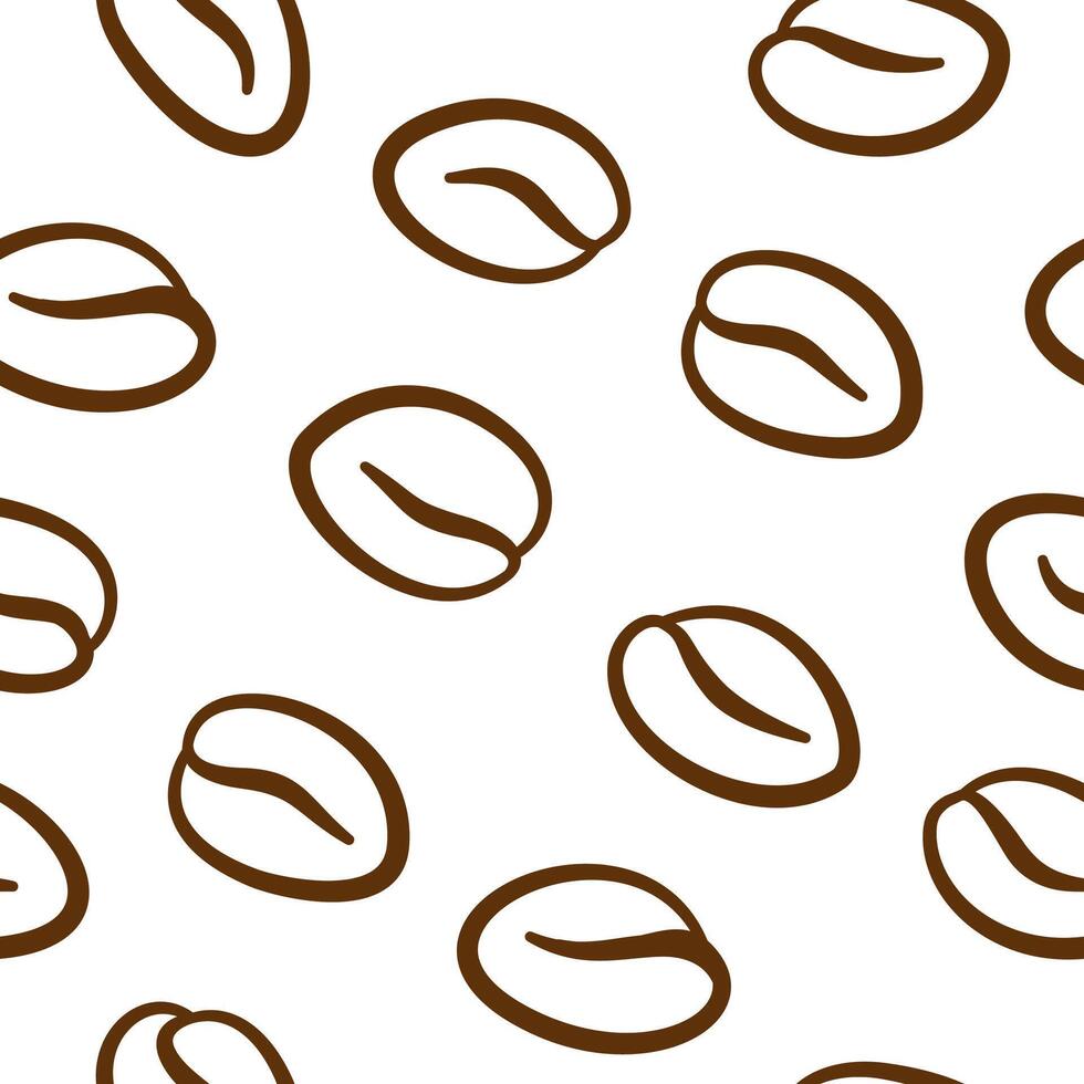Coffee beans pattern background. coffee beans background. Coffee beans wallpaper. Coffee Beans Illustration for packaging. vector