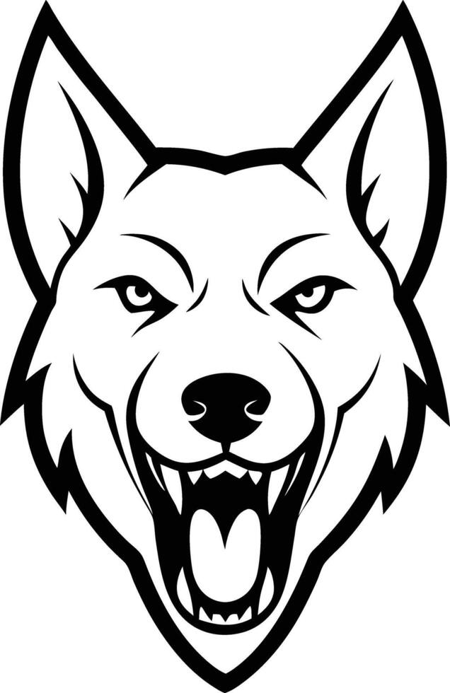 Loyal Dog Face Minimalist Sketch vector