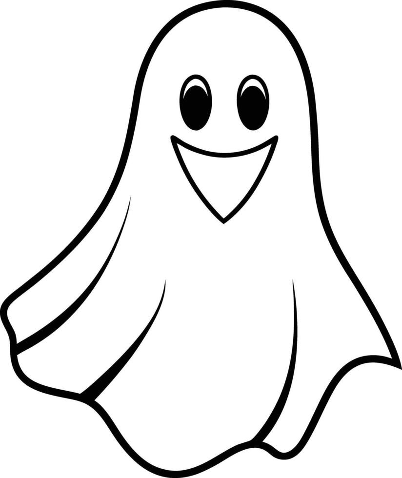 Cute Ghost Character vector