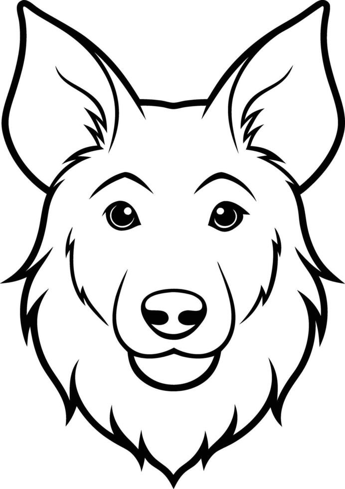 Intelligent Dog Face Design vector