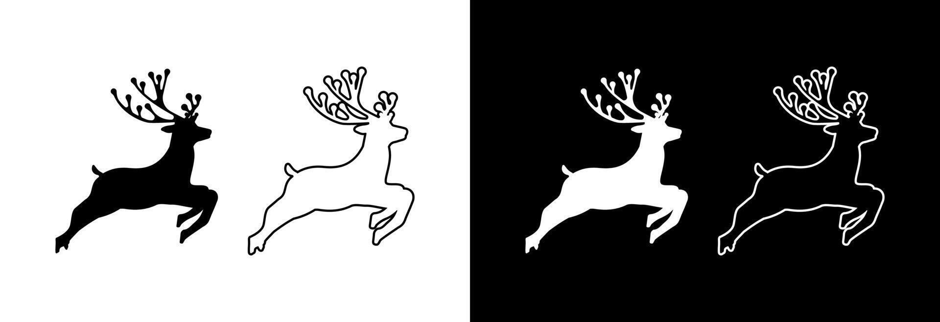 A running deer. vector