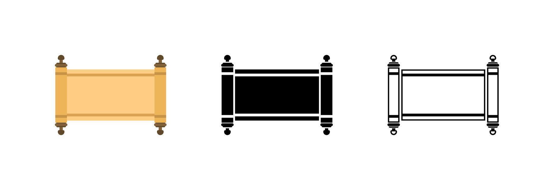 Torah scroll icon. vector