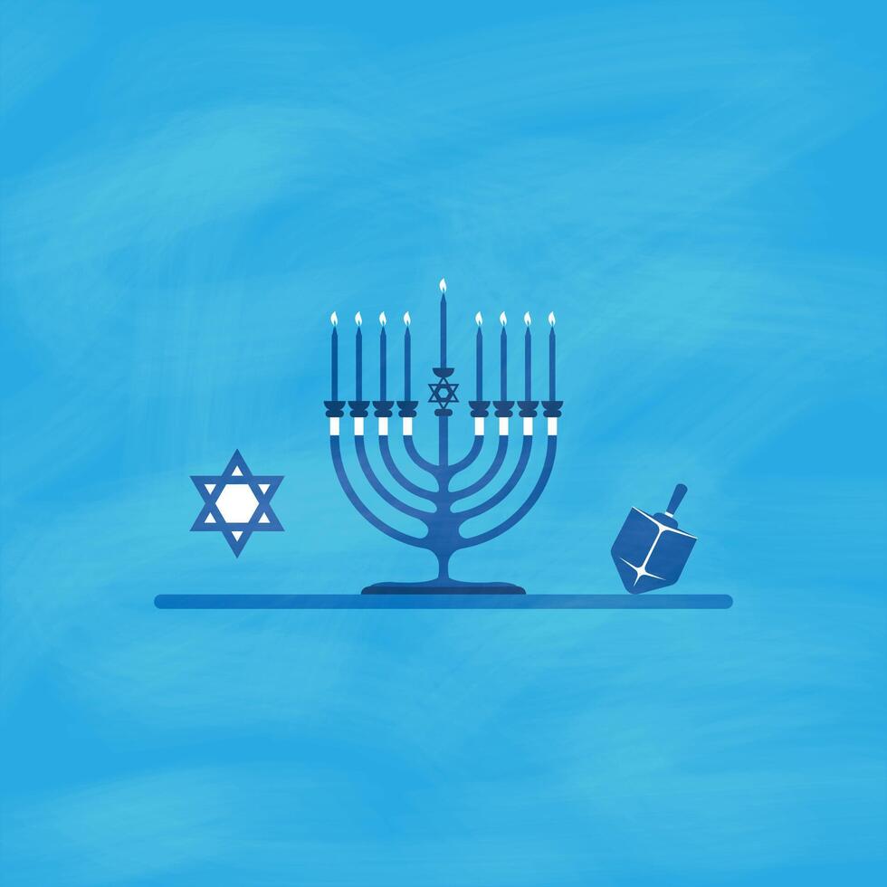 Happy Jewish Hanukkah. vector