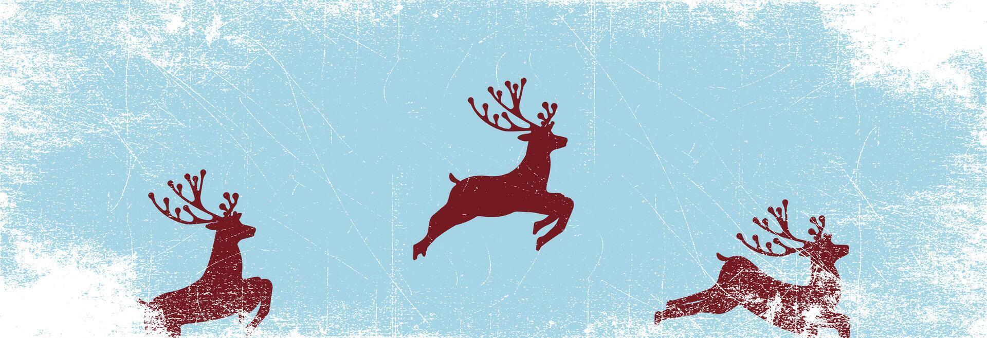 Postcard with a deer. vector