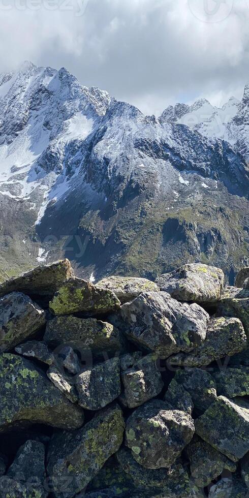 A stone wall photo