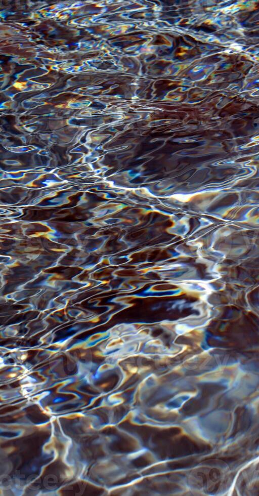 A bird flying in the water photo
