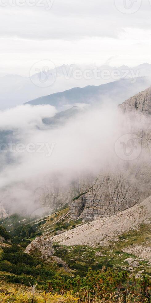 Beautiful mountain peaks photo