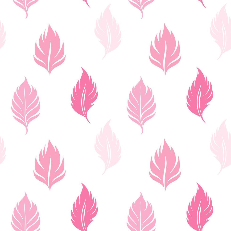 Delicate pink leaf pattern on a white background ideal for fabric design or wallpaper accent in home decor spaces vector