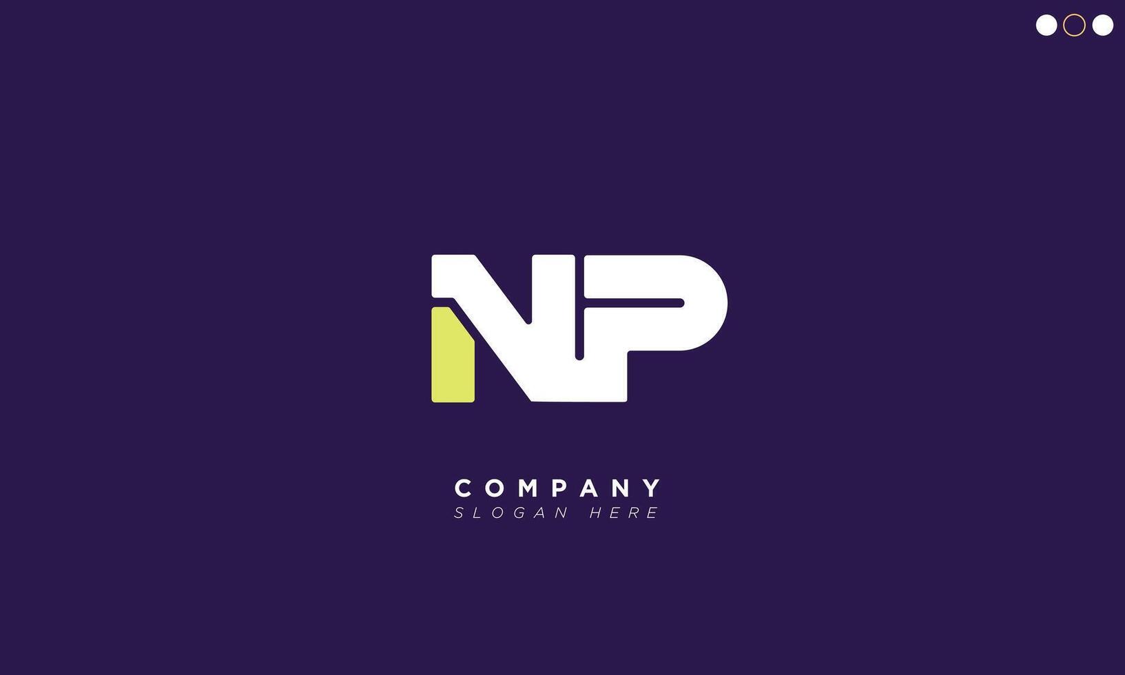 NP Alphabet letters Initials Monogram logo vector