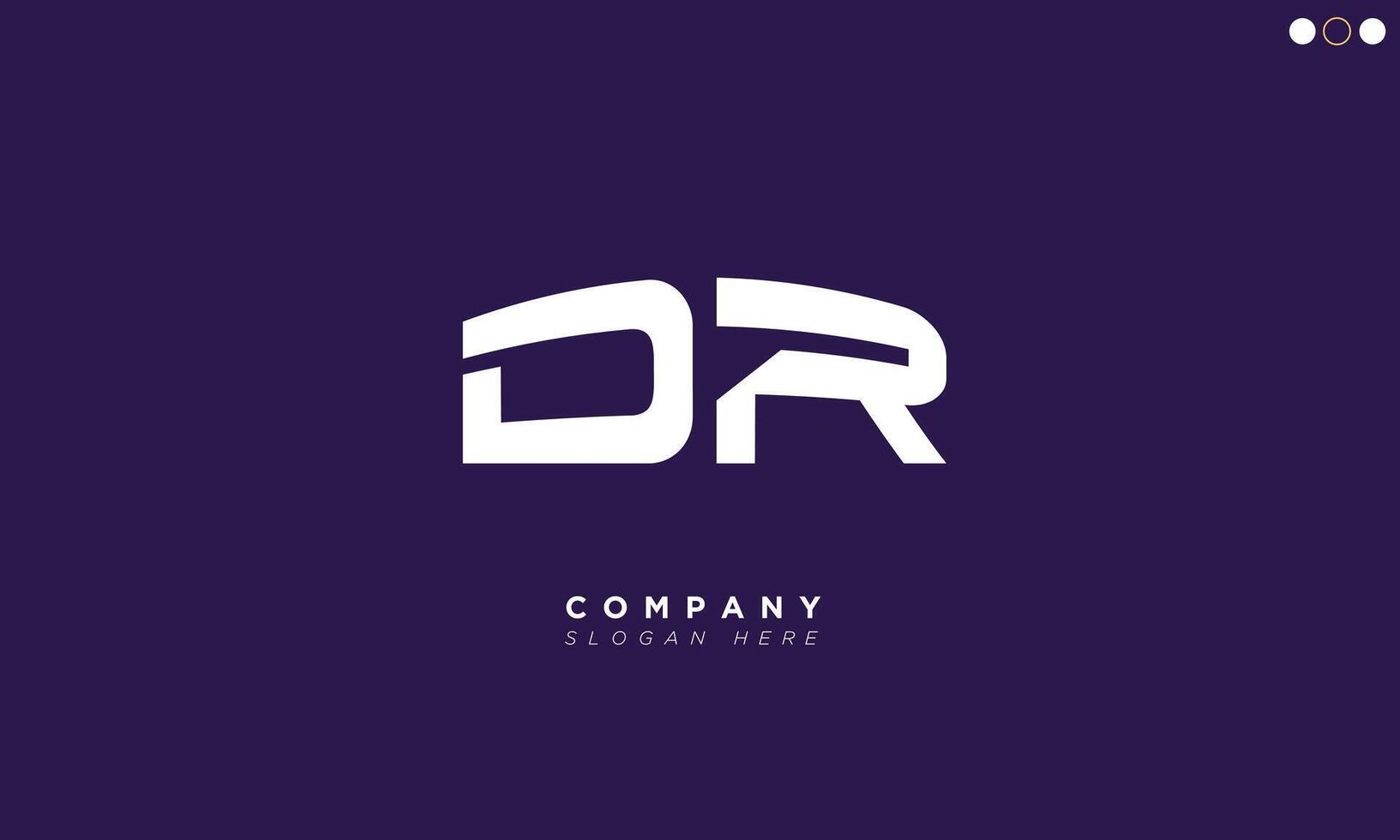 DR Alphabet letters Initials Monogram logo vector