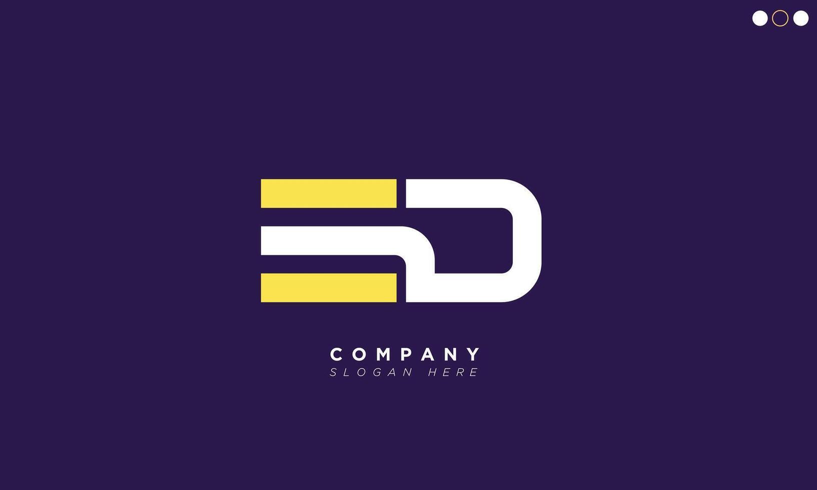 ED Alphabet letters Initials Monogram logo vector