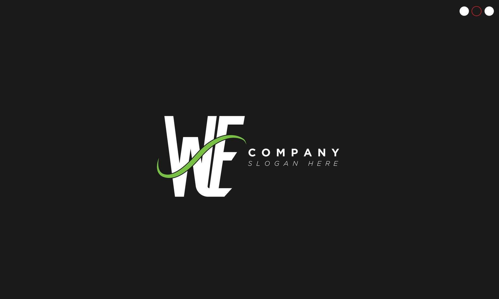 WE Alphabet letters Initials Monogram logo vector