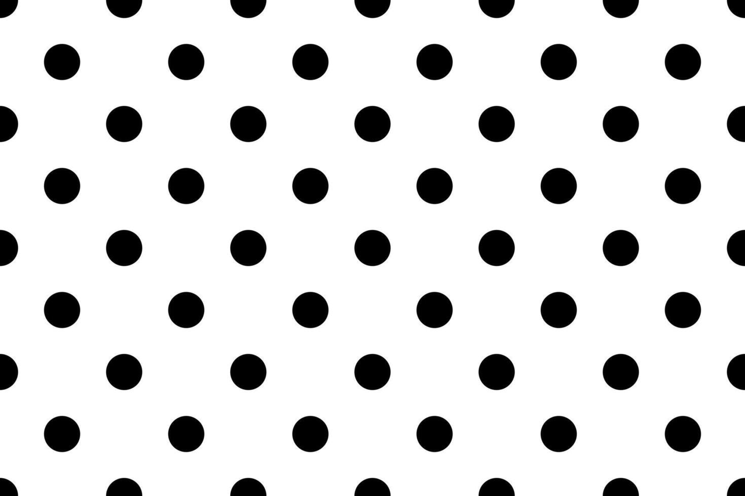 Classic black and white polka dot seamless pattern. vector