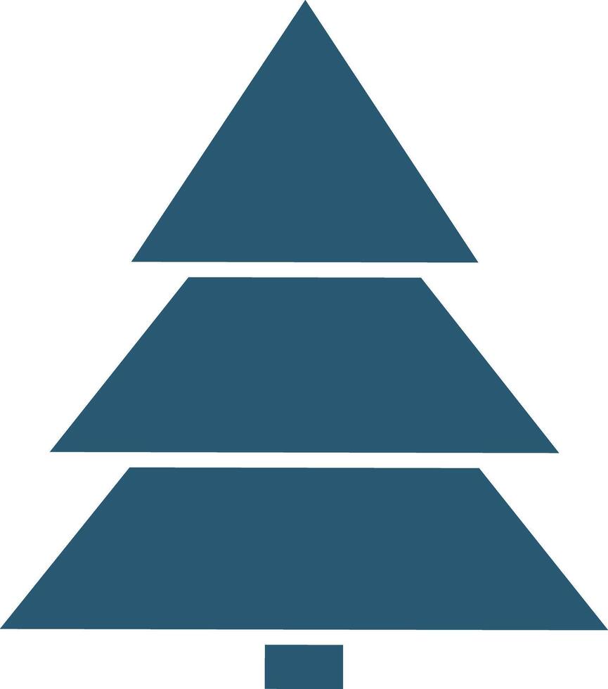 Christmas tree silhouette image. vector