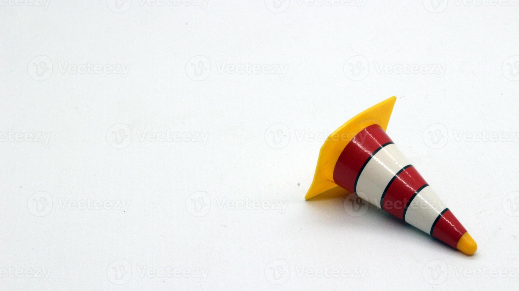 Traffic cone toys are made of plastic photo