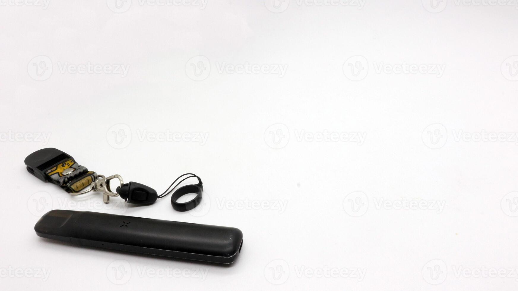 Black vape or electronic cigarette with hanger photo