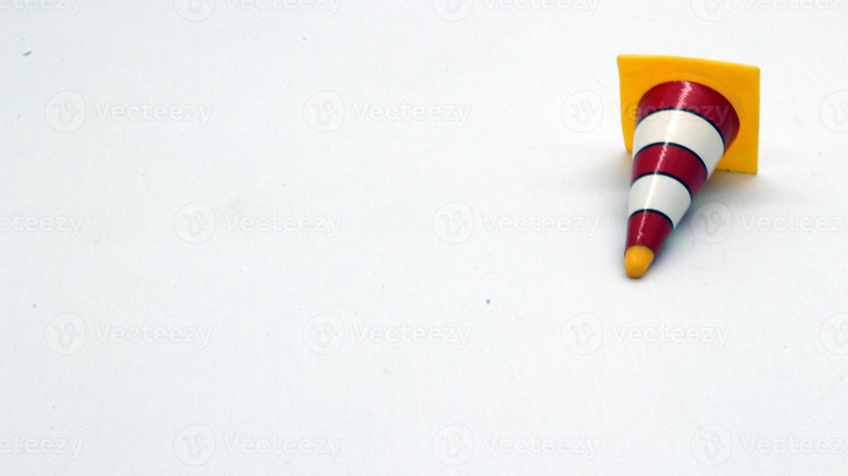 Traffic cone toys are made of plastic photo