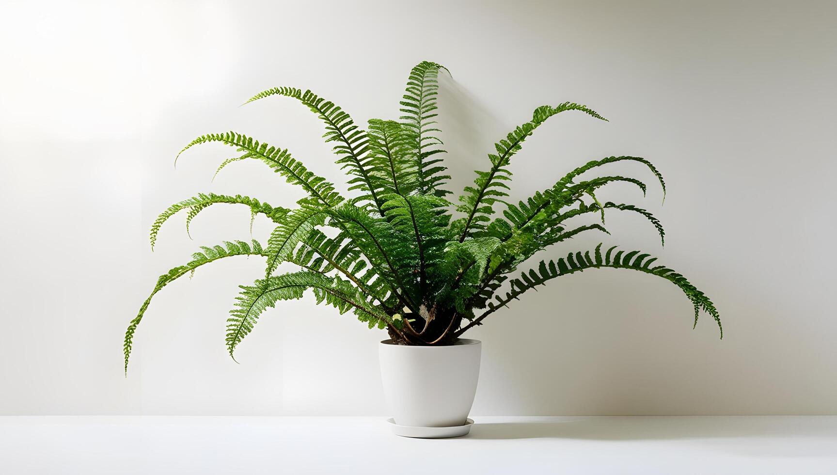 Bright Boston Fern in a Clean, Minimalist Style photo