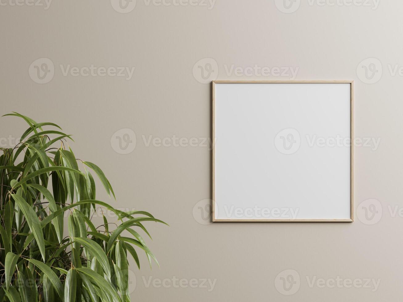 Empty framed canvas for mockups and art illustrations photo