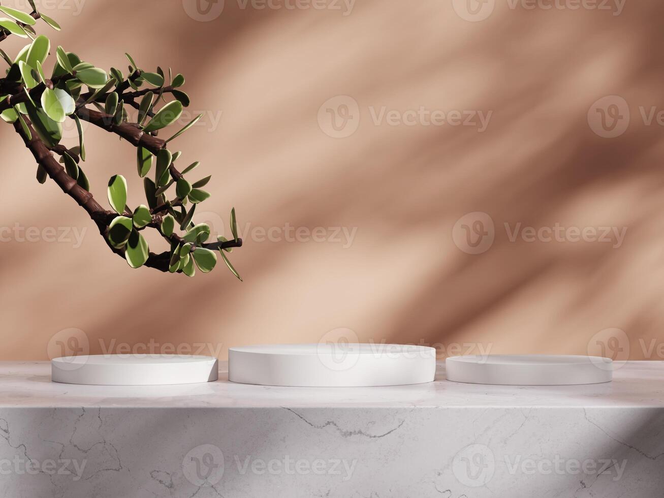 3d display product beige minimal scene with geometric podium platform. cylinder background 3d rendering with podium. stand for cosmetic products. Stage showcase on pedestal 3d beige studio photo