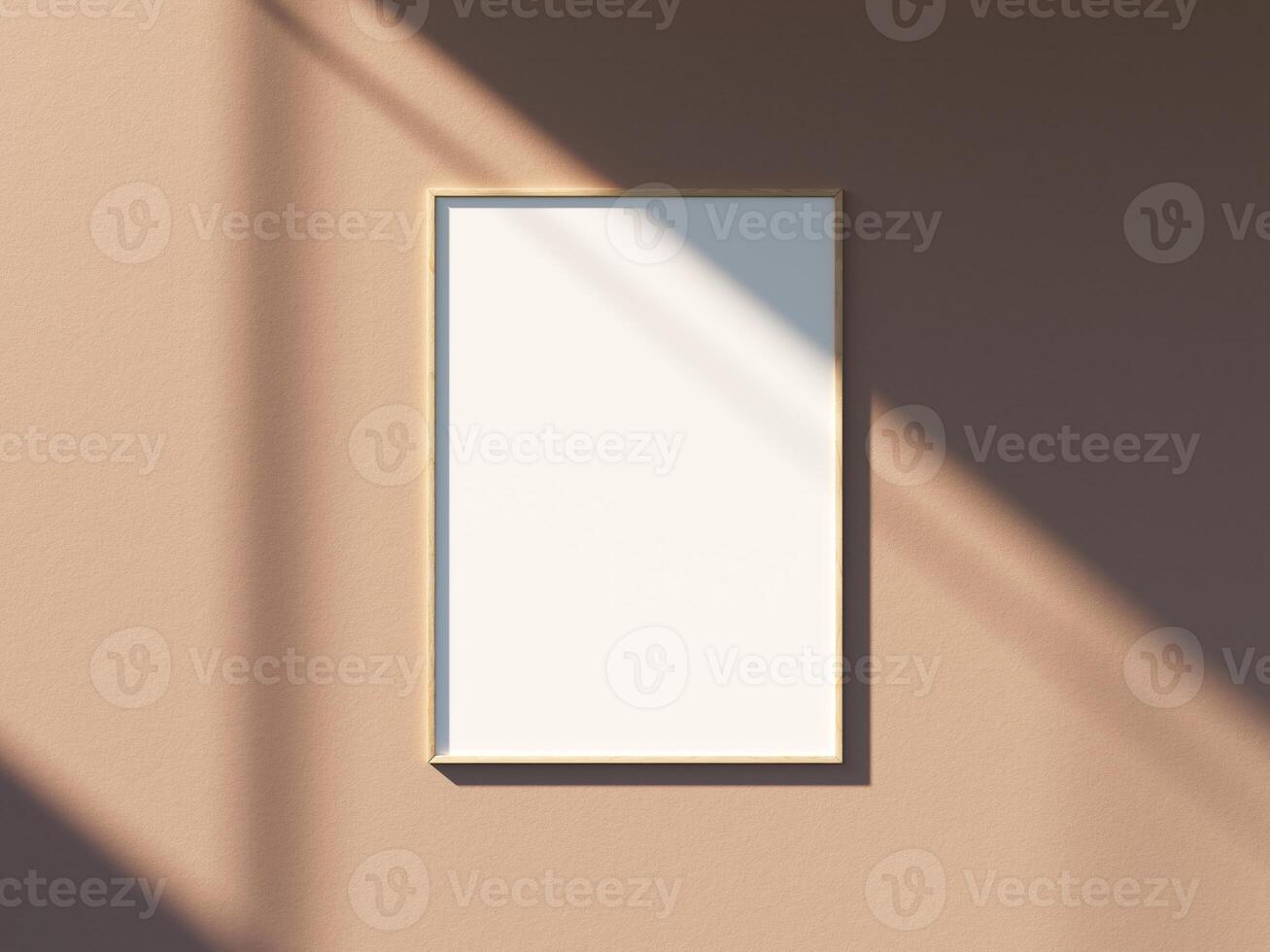 Empty framed canvas for mockups and art illustrations photo