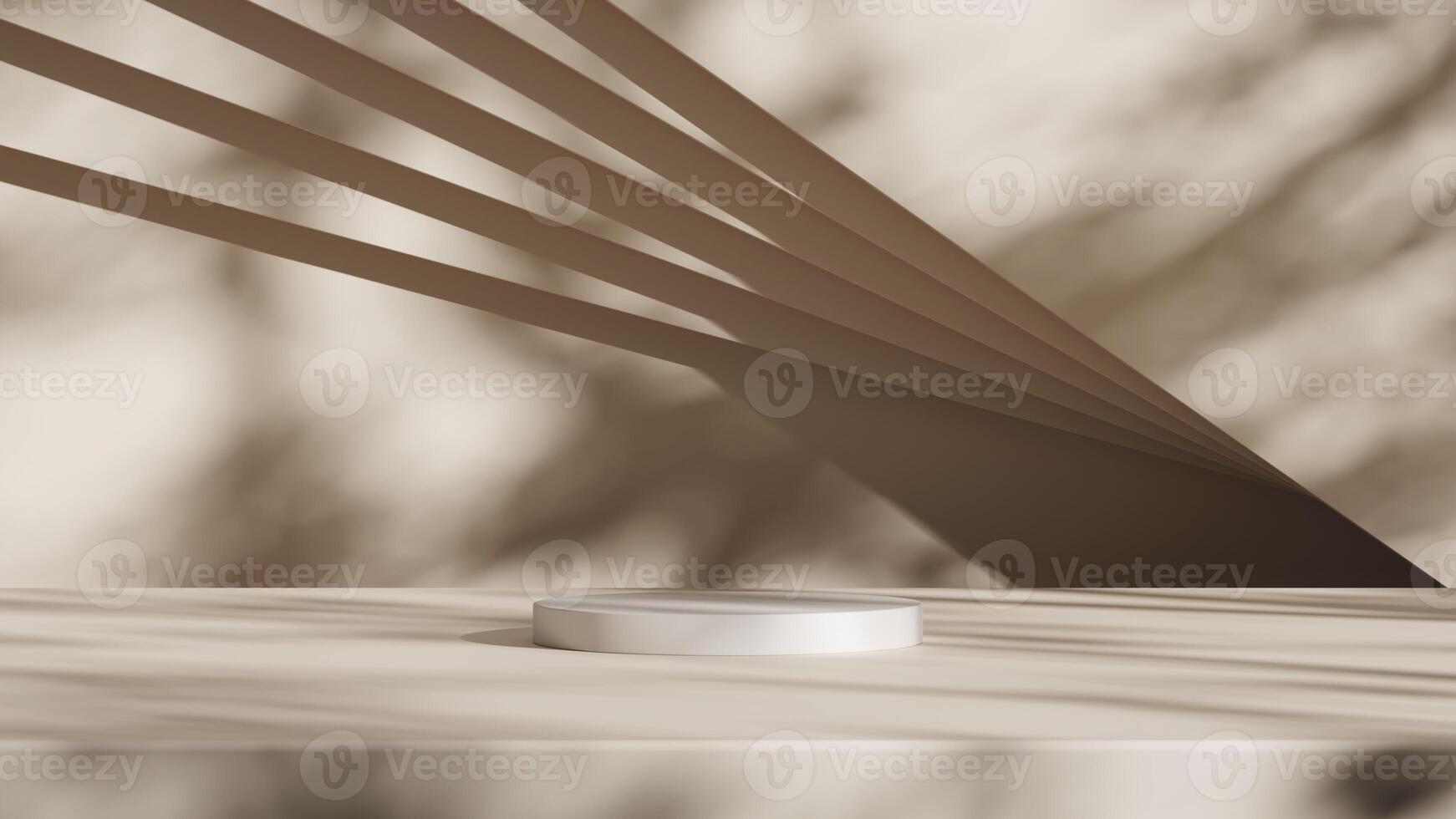 3d display product beige minimal scene with geometric podium platform. cylinder background 3d rendering with podium. stand for cosmetic products. Stage showcase on pedestal 3d beige studio photo