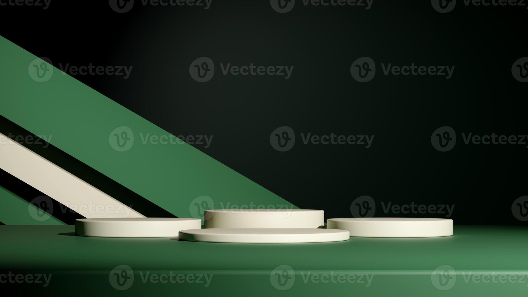 Set of cylinder pedestal podium display, Empty room background. Abstract modern rendering 3d shape for products display presentation. Pastel minimal wall scene, Studio room photo