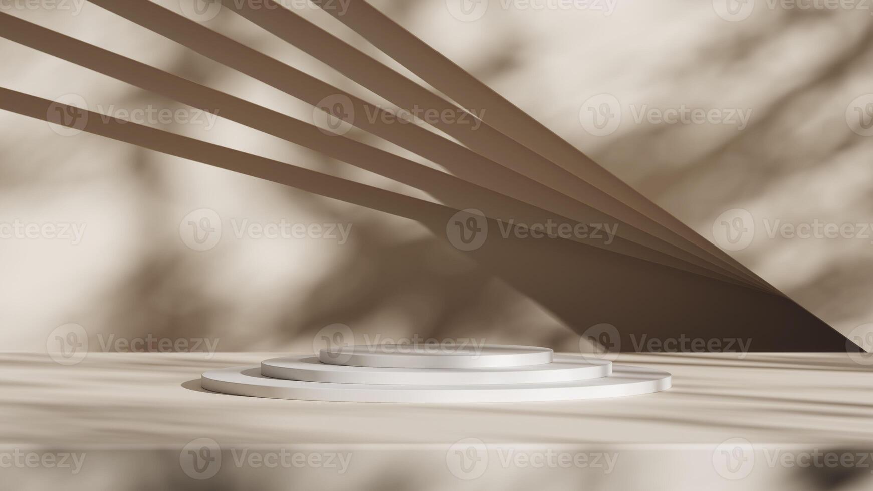 3d display product beige minimal scene with geometric podium platform. cylinder background 3d rendering with podium. stand for cosmetic products. Stage showcase on pedestal 3d beige studio photo