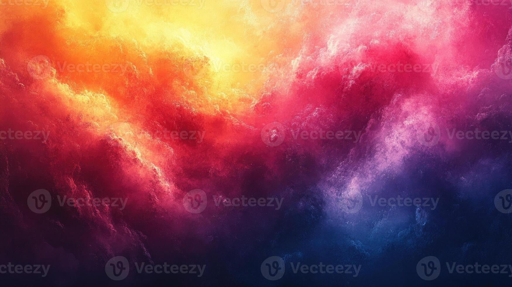 Colorful clouds in the sky with a bright red, yellow and blue color photo